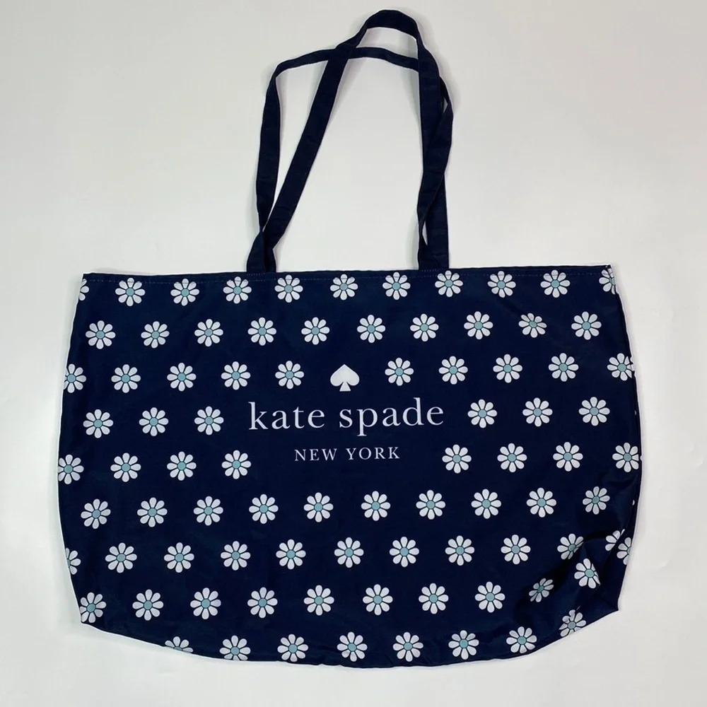 Kate Spade Navy Blue Daisy Large Tote Bag
